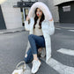 Glossy Cotton Clothes Women's Bread Clothes Female Students Korean Version of Loose Cotton-padded Coat In The Long Thick Padded Jacket Coat
