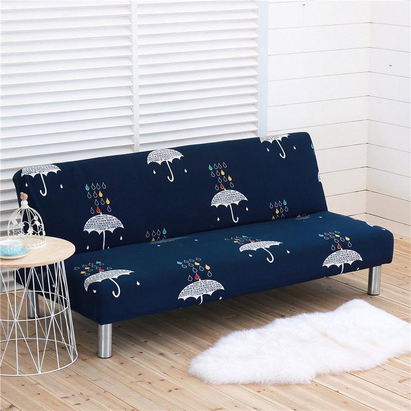 All-inclusive Folding Sofa Bed Cover Tight Wrap Magic Sofa Cover  Printed Stretch Couch Cover Without Armrest