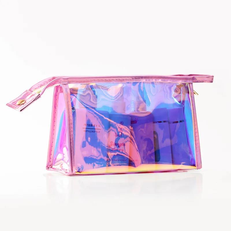 Laser Transparent Jelly Cosmetic Bag Large Capacity Cute Portable Waterproof Toiletry Bag
