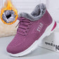 Winter Plus Flannel Shoes Ladies Cotton Shoes Middle-aged and Elderly Thickened Warm Sports Shoes Flat-bottomed Non-slip Cotton Boots