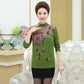 Women's Faux Mink Fleece Crew Neck Sweater Floral Diamond Pullover Loose Casual Plus Size Knit Sweater
