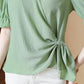 Large Size Shirt Women's Summer French Fashion Loose Square Collar All-match Short-sleeved Top