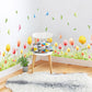 [Wall sticker ]Diy Fantasy Butterfly And Beautiful Flowers Leaf Wall Stickers Home Decor Living Room