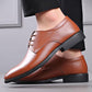 Spring and Autumn Youth British Casual Business Formal Wear Men's Leather Shoes Increased Work Shoes