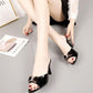 High-heeled Slippers Summer Wear Korean Style Bow Thong Stiletto Medium-heeled Women's Shoes