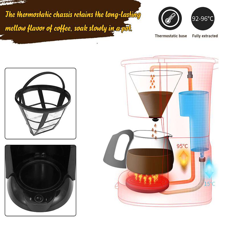 Coffee Machine Automatic Coffee Machine American Drip Coffee Machine Making Tea Portable Small Coffee Machine