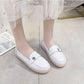 White Shoes Spring Summer Hollow Non-slip Flat Bottom All-match Single Shoes Breathable Comfortable Soft Bottom Pregnant Women Nurse Shoes