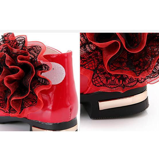 Children's Leather Shoes Girls' Spring and Summer Leather Shoes Princess Shoes Solid Color Big Flower Soft Soled Performance Shoes