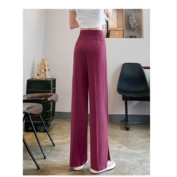 Women Wide Leg Pants Spring and Summer Loose Temperament Casual Women's Pants High Waist Hanging Feeling Suit Pants