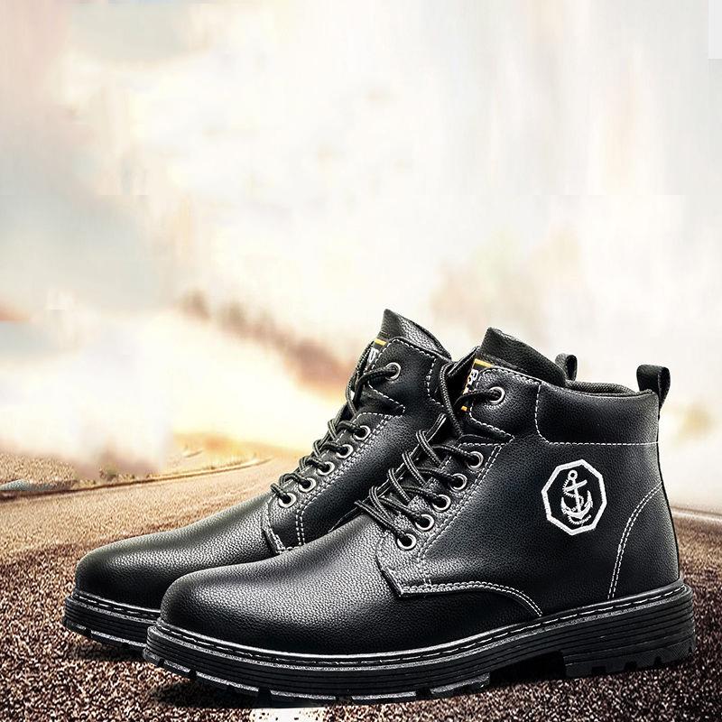 Martin Boots Men's Snow Boots Retro Men High Top Work Shoes Men's Leather Boots Men's Leather Shoes