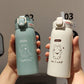 Cup Ins Male and Female Students Korean Version of Cute Household Anti-fall High-value Large-capacity Straw Thermos Cup