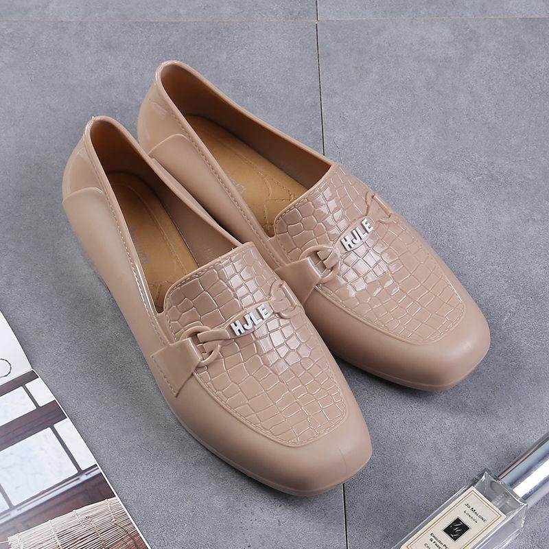 Women's Rain Boots Shallow Mouth Waterproof Low-top Short Tube Spring and Autumn Outer Wear Kitchen Non-slip Wear-resistant Soft-soled Work Shoes