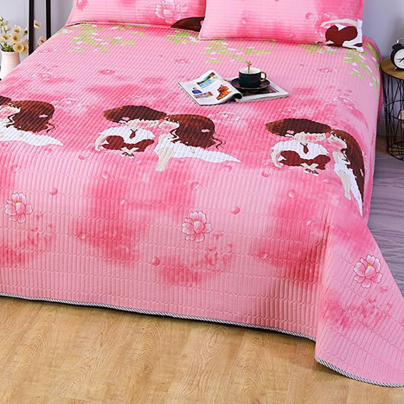 Skin-friendly Double-sided Bed Cover Available In All Seasons Student Dormitory Mat One-piece Thick Bed Sheet Mattress Cover Blanket
