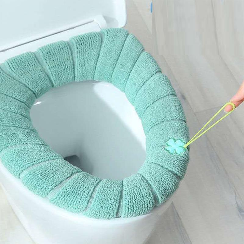 Two Pieces of Universal Toilet Seat Cushion Household Toilet Cover Cushion Thickened In Winter Toilet Cover Toilet Ring Cushion Washable