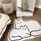Imitation Cashmere Cute Carpet Girls Dormitory Bedroom Bedside Blanket Non-slip Wear-resistant Machine Washable Cat Blanket Photography Carpet