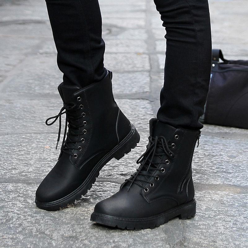 British Style Retro Men's Martin Boots Military Boots Work Boots High Top Shoes All-match Boots Men