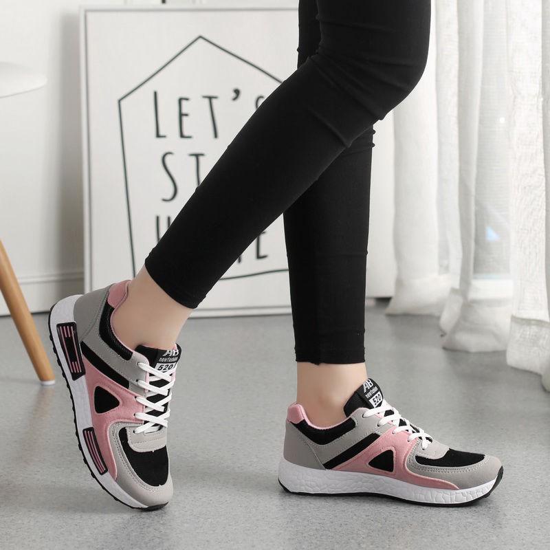 Autumn Women's Sneakers Casual Student Breathable Sneakers Flat Running Shoes