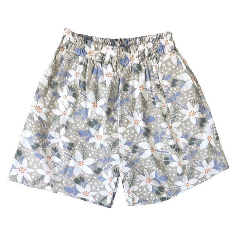 WTEMPO Cotton Floral Pajama Pants Sleepwear Women Shorts Lace Thin Safety Home Outside Anti-exhaust Leggings Shorts