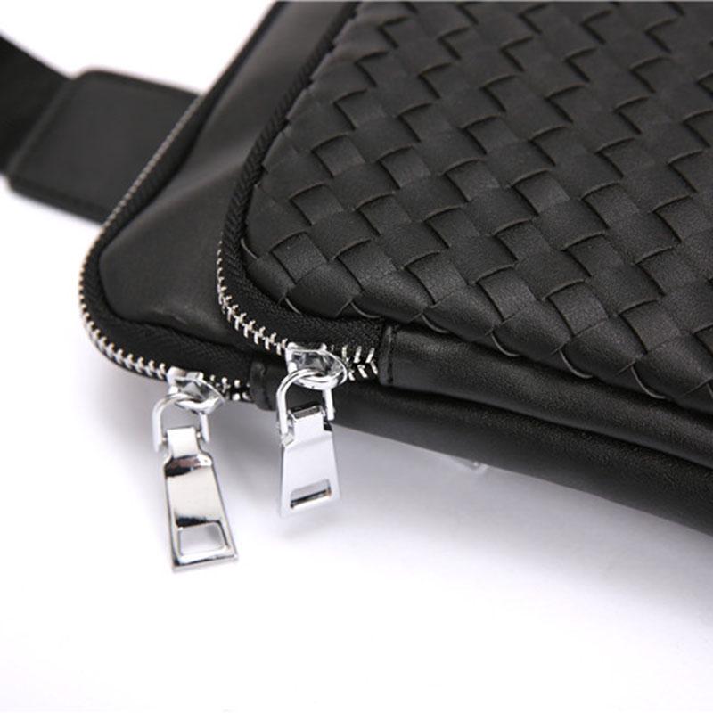 Chest Bag Men Waterproof Large Capacity Woven Crossbody Bag Outdoor Leisure Sports Shoulder Bag