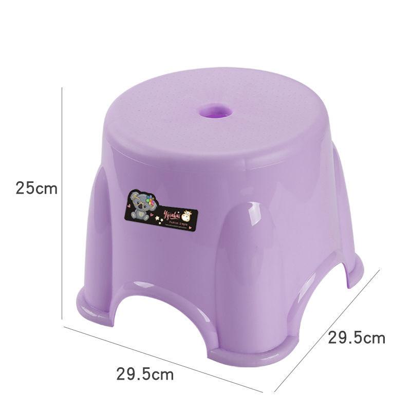 Lightweight Plastic Stool Household Thickened Round Bench Shoe Change Seat Portable Low Stool Stackable