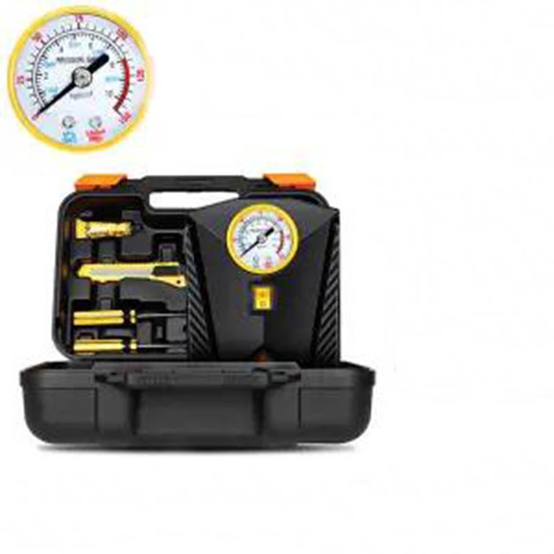 Pointer Dial Car Air Pump Rechargeable Portable Multifunctional Household Air Pump Electric Car Tire Pump with Toolbox