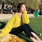 Autumn  Winter Mink Velvet Sweater Women Casual Loose One-word Neck Strapless Long-sleeved V-neck Outer Wear Sweater