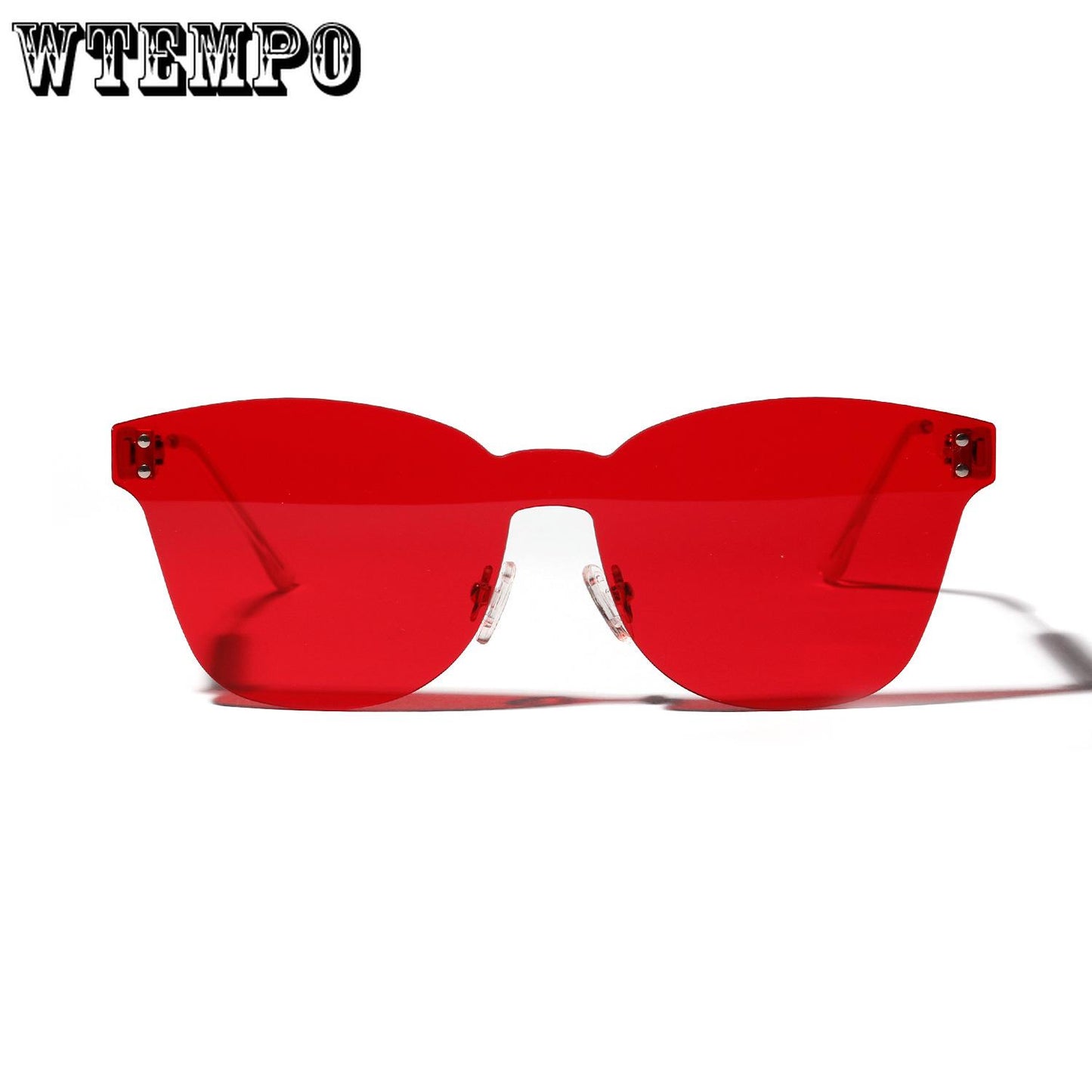 WTEMPO One piece color purple ocean sunglasses female big box glasses