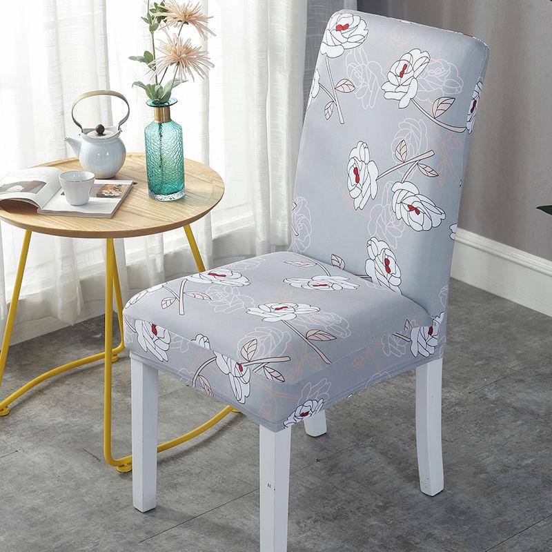 2/4/6 Pcs  Printed Stretch Chair Cover Big Elastic Seat Chair Covers Office Chair Slipcovers Restaurant Banquet Hotel Home Decoration