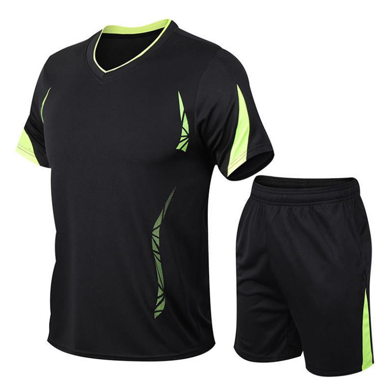 Summer Sportswear Men's Suit Fitness Clothes Outdoor Sportswear Short-sleeved Five-point Pants Quick-drying Basketball Suit Suit