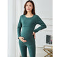 Maternity Autumn Clothes Long Trousers Suit Plus Velvet Plus Size Thermal Underwear Postpartum Breastfeeding Pajamas Autumn and Winter