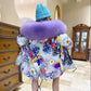 Girls' Winter Warm Cotton Coat Thicken The Children To Overcome Windproof and Warm Down Padded Jacket