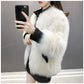 Winter Fashion Honorable Fox Fur Grass Woman Coat Plush Thickening Medium Length Women's Leather Coat Plus Size