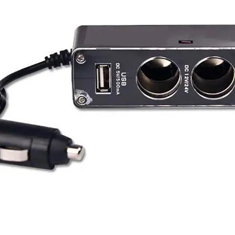 Four-in-one Car Charger Fast Charging Adapter Multi-function Car Socket Cigarette Lighter Head Power Converter