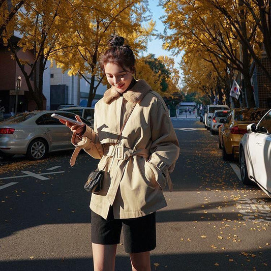 Parka Tooling Cotton Jacket Women's Mid-length Winter Plus Velvet Thickening Korean Style Windbreaker Jacket Tide