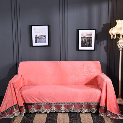 Carved Solid Color Sofa Cover Universal Sofa Towel All-inclusive Dust Cover Couch Home Decoration