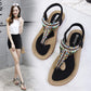 2020 Sandals Female Summer National Wind Bohemian Beach Shoes Clip Feet Flat Sandals Wild Flip Flops