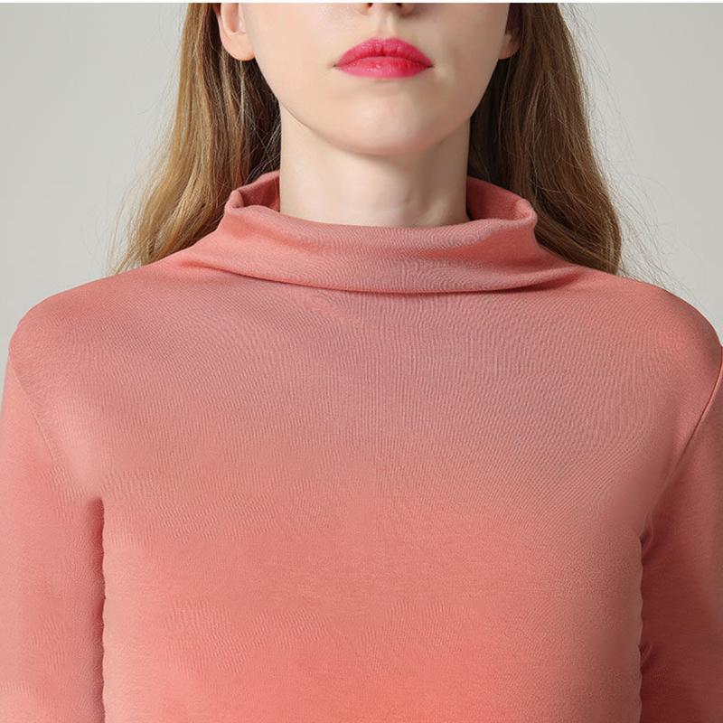 Women Long Sleeve Thermal Underwear Women Winter Thicken Tight Suit Sexy Pajamas Autumn Spring Windproof Soft Lining Comfortable Breathable Versatile