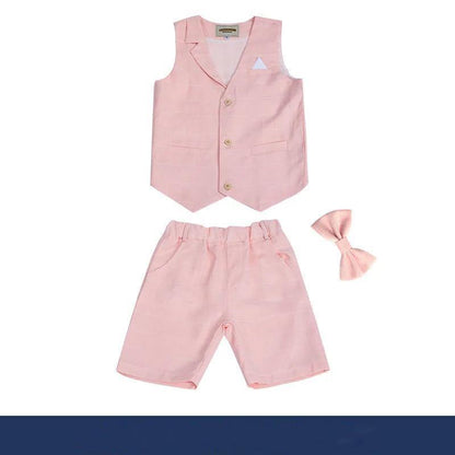 Children's Day Children's Suit Suit Flower Girl Dress Piano Performance Suit Vest Boy Little Host Boy Suit Summer