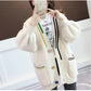 Autumn and Winter Cardigan Sweater Women's Knitted Jacket Lantern Sleeves Loose Sweater