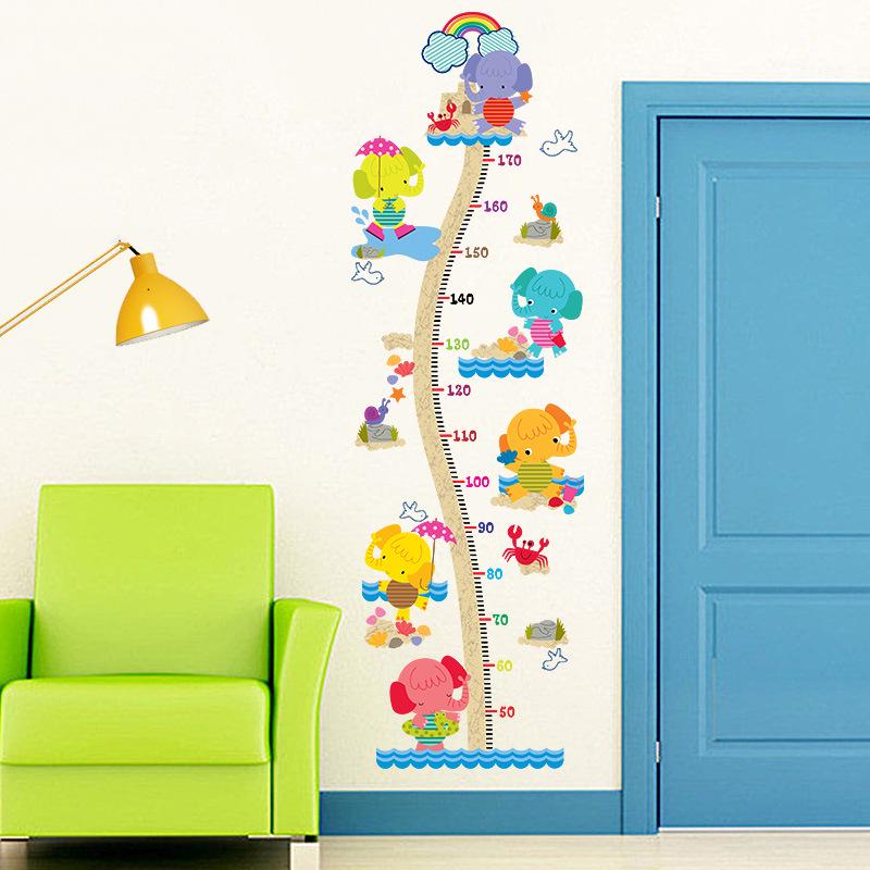 Self-adhesive Bedroom Measurement Small Animals Height Stickers
