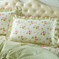 A Pair of Pure Cotton Floral Pillow Cases Pastoral Lace Pillowcases Double Bed Supplies To Increase Pillowcases Universal