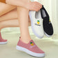 Women's Mesh Shoes Trend All-match One-step Sneakers Breathable Soft Sole Mother's Single Shoes Lazy Shoes Student Shoes