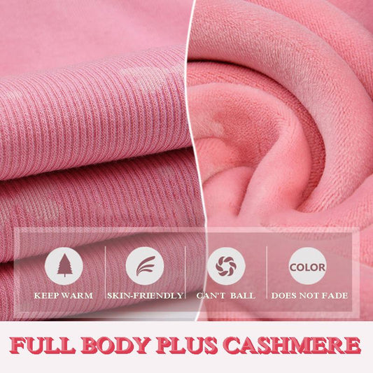 Winter Thermal Underwear Women Thickening and Velvet Tight-fitting Body Autumn Clothes Long-length Pants Suit Bottoming Cotton Sweater