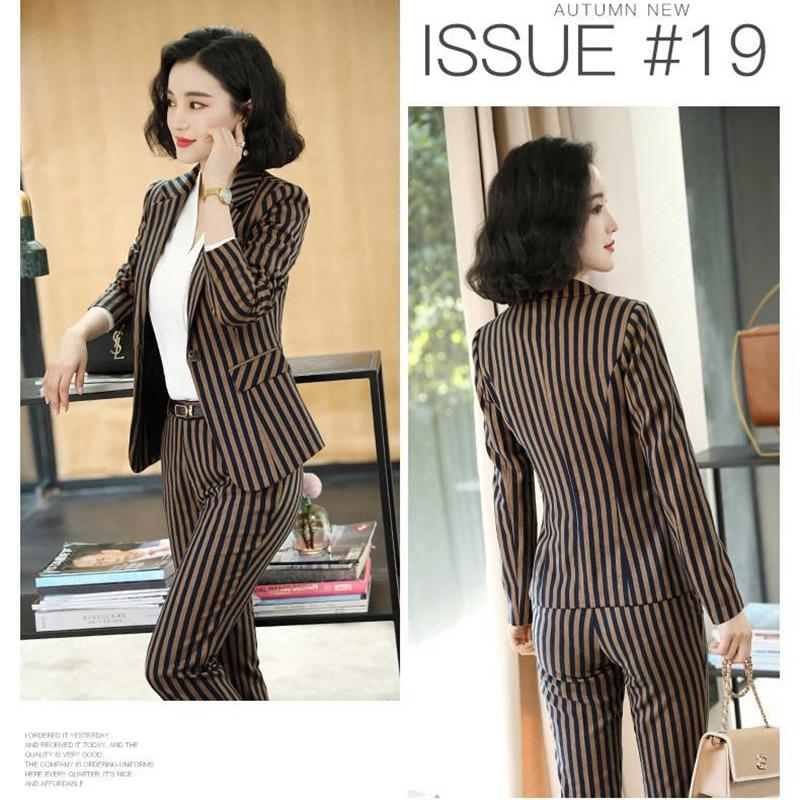 Spring and Autumn Suit Two-piece Suit Temperament Business Wear Fashion Casual Work Wear Formal Jacket Women