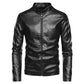 Men's Leather Jackets Plus Velvet Autumn and Winter Leather Jackets Korean Style Slim Jackets Young and Middle-aged Men's Motorcycles