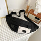 South Korea Ins Canvas Bag Female Chest Bag Male Japanese Korean Version of Harajuku Wild Waist Bag Tooling Student Messenger Bag Tide Bag