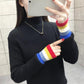 Loose Half High Neck Knitted Bottoming Shirt Thick Warmth Fashion Slim Slim Sexy Female Top
