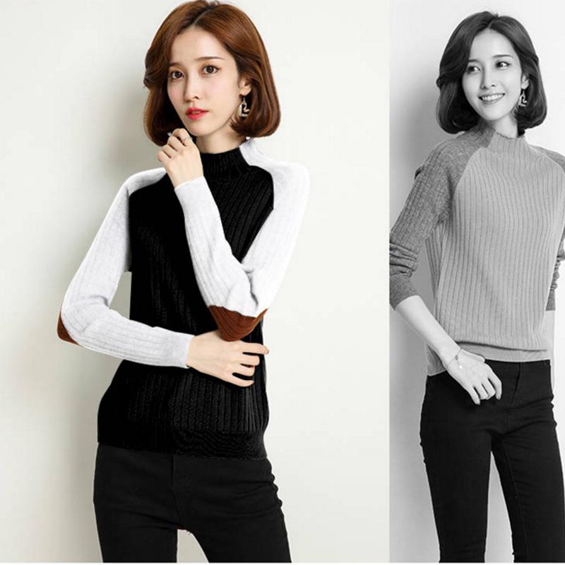 Pofulove  Korean Autumn and Winter Knitted Bottom Joker Top Cardigan Women's Sweater Pullover Loose