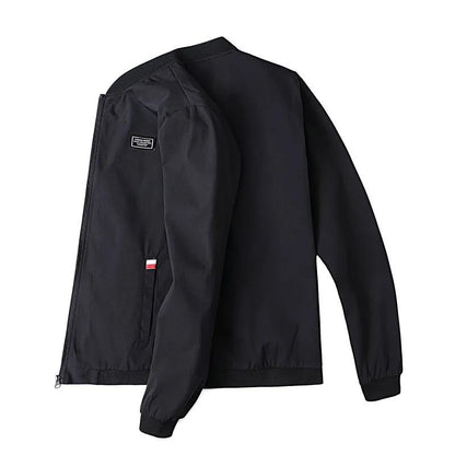 Spring and Autumn Jacket for Men All Match Slim Baseball Jacket Casual Stand Collar Zipper Thin Jacket Outdoor Sports Jacket