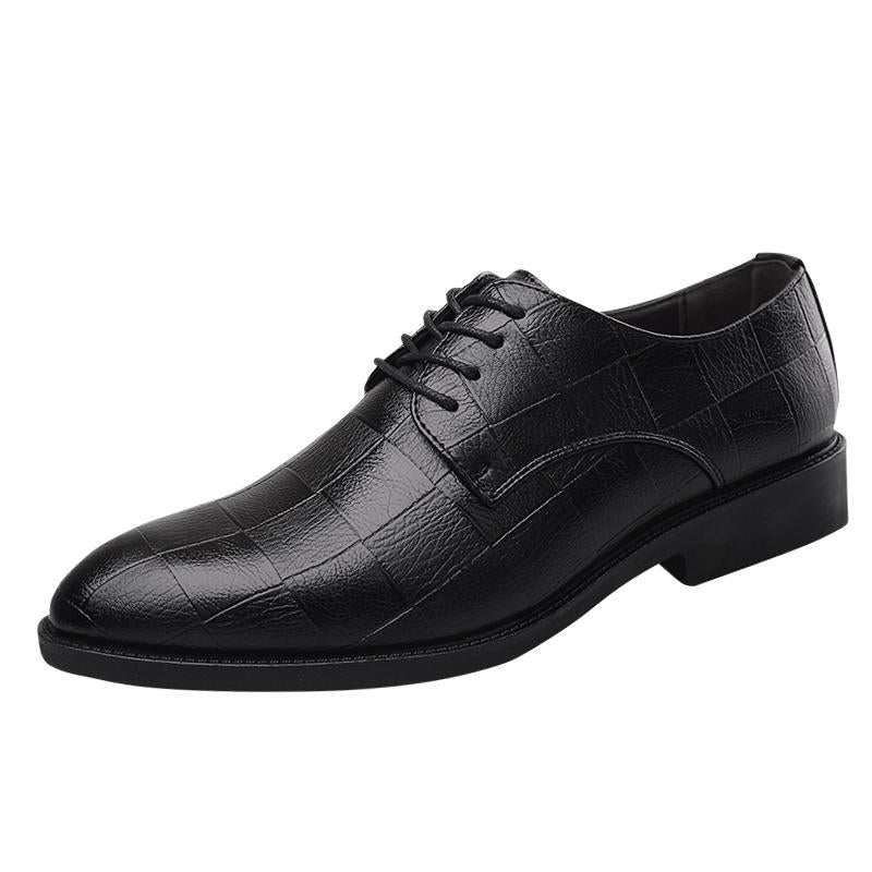 Pattern Wedding Men Dress Shoes Genuine Leather Business Men Formal Shoes